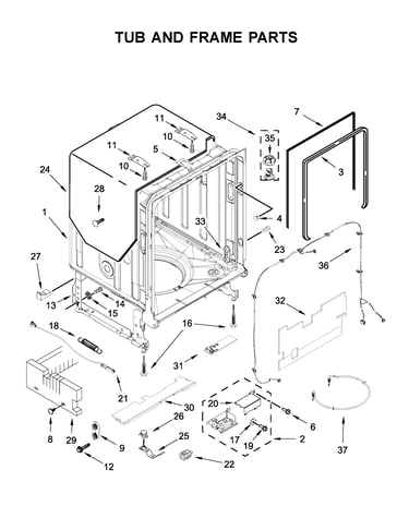 Tub and frame parts