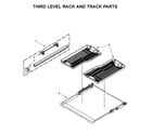 Jenn-Air JDTSS246GM0 third level rack and track parts diagram
