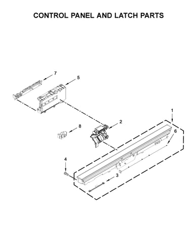 Control panel and latch parts