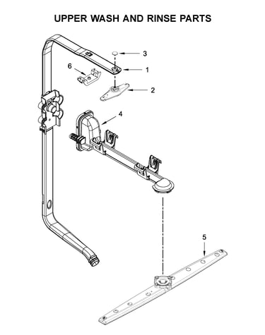 Upper wash and rinse parts