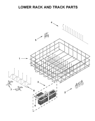 Lower rack and track parts