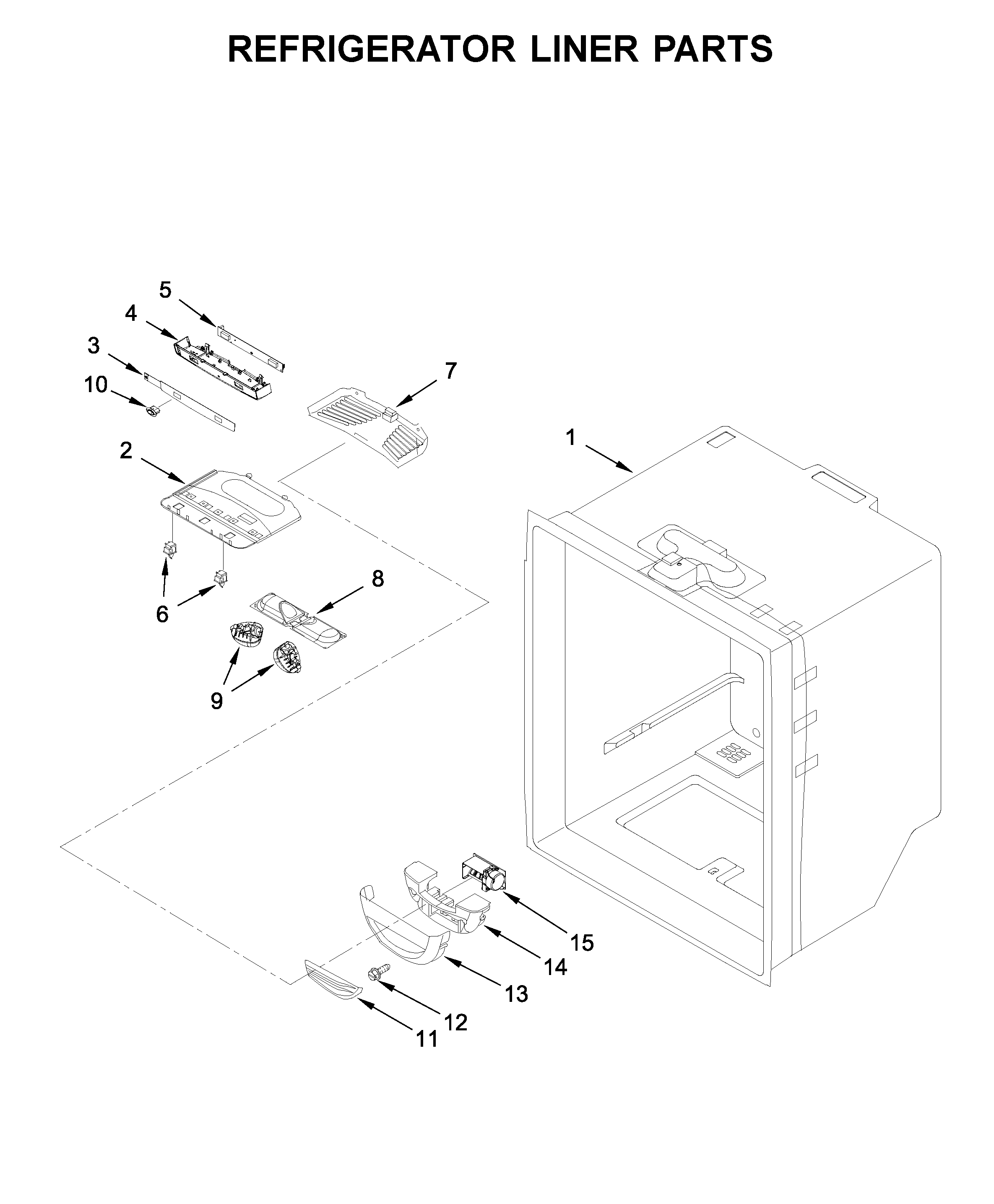 Refrigerator liner parts
