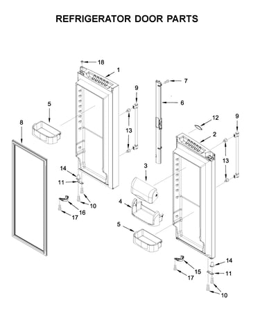 Refrigerator door parts