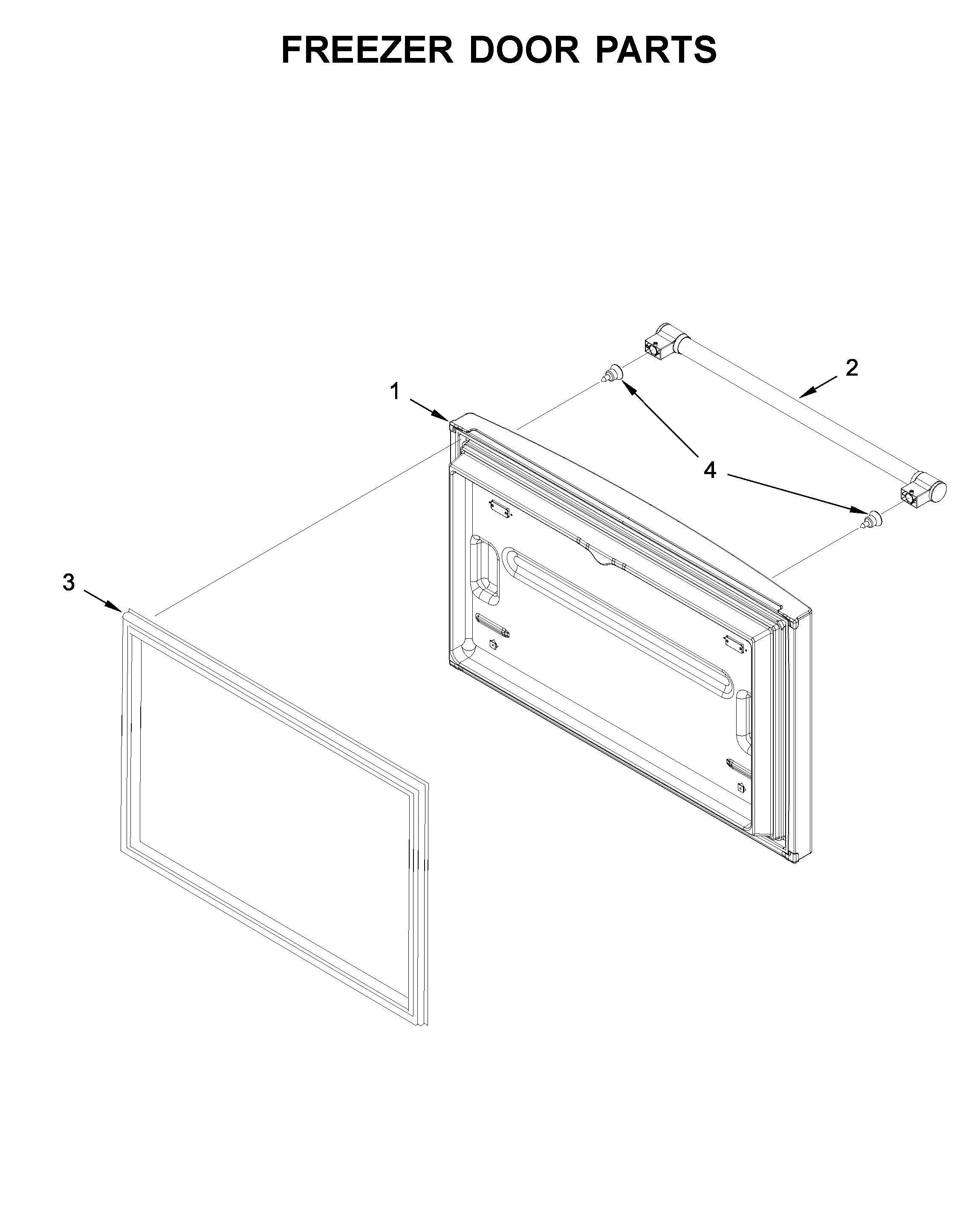 Freezer door parts