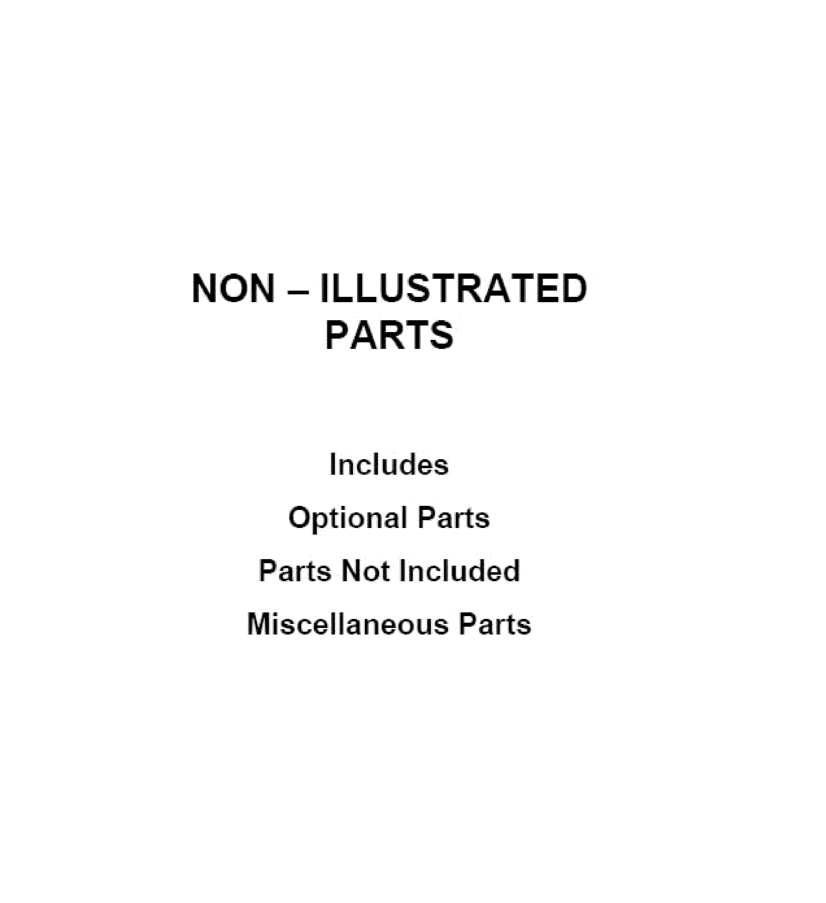 Optional parts (not included)