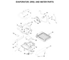 KitchenAid KUID308HPS00 evaporator, grid, and water parts diagram