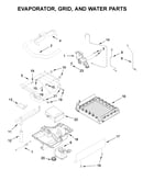 Evaporator, grid, and water parts
