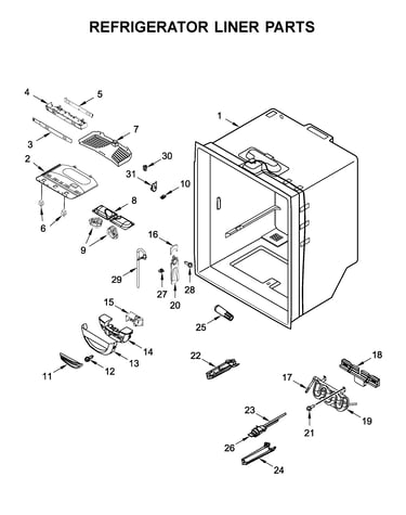 Refrigerator liner parts