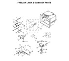 Maytag MFC2062FEZ03 freezer liner & icemaker parts diagram