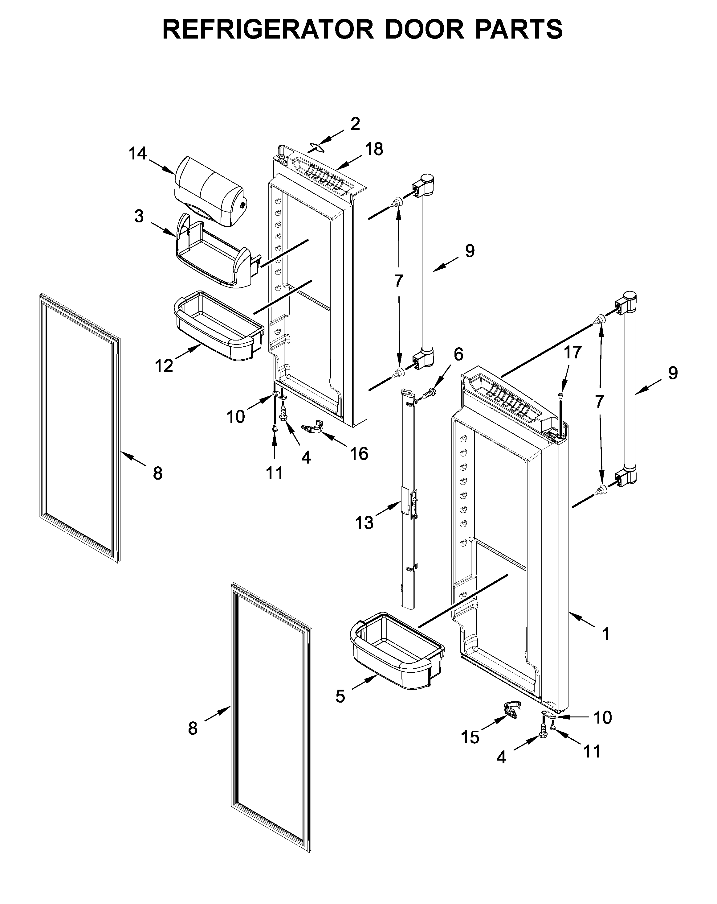 REFRIGERATOR DOOR PARTS