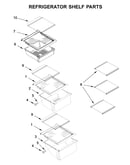 Refrigerator shelf parts