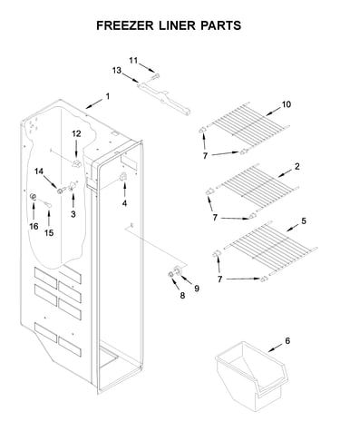 Freezer liner parts