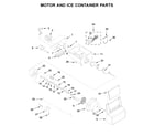 Ikea IRS335SDHM00 motor and ice container parts diagram