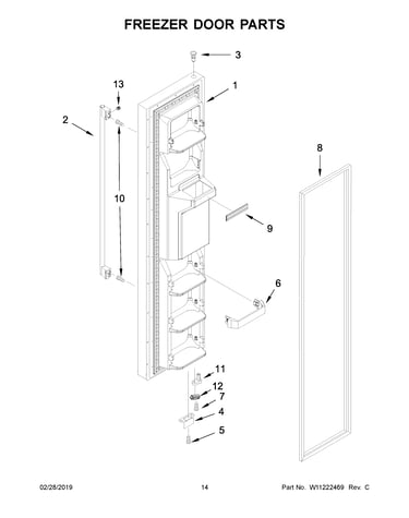 Freezer door parts