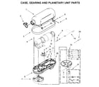KitchenAid 9KSMC895WH0 case, gearing and planetary unit parts diagram