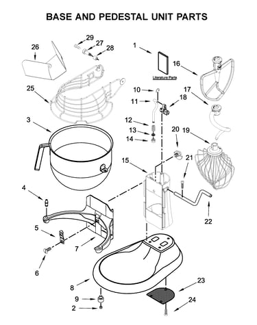 Base and pedestal unit parts