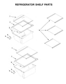 Refrigerator shelf parts