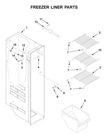 Freezer liner parts
