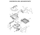 Jenn-Air JUIFX15HX00 evaporator, grid, and water parts diagram