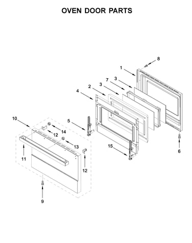 Oven door parts
