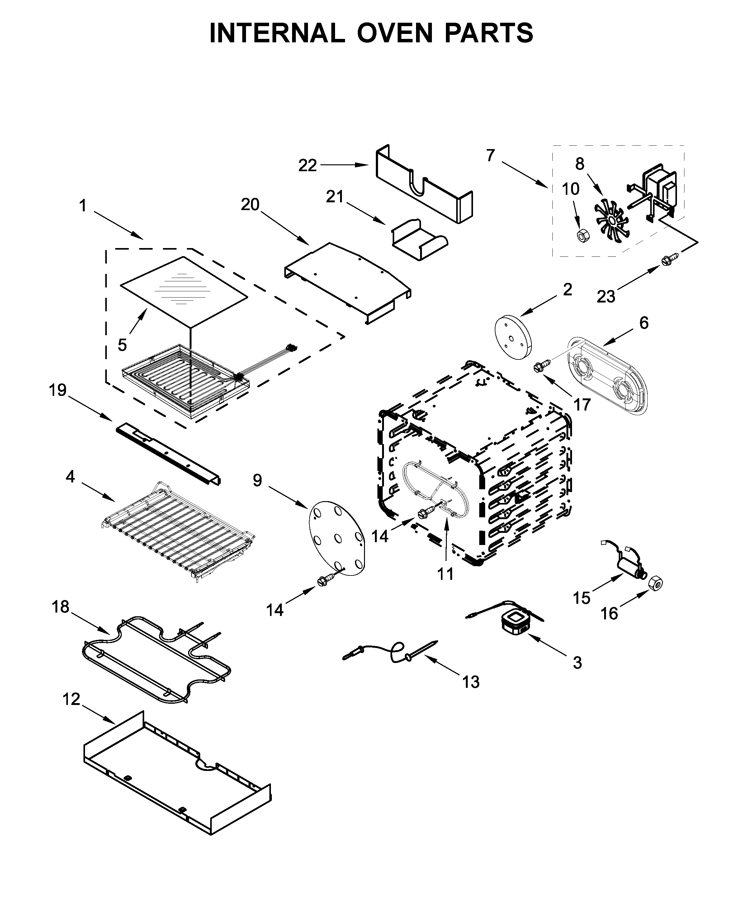 Internal oven parts