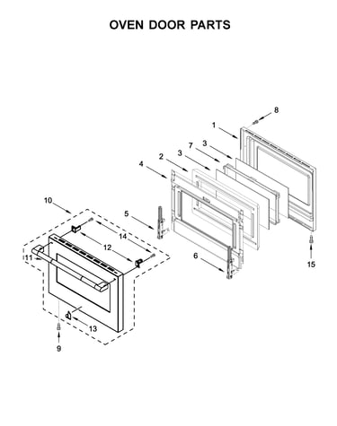 Oven door parts