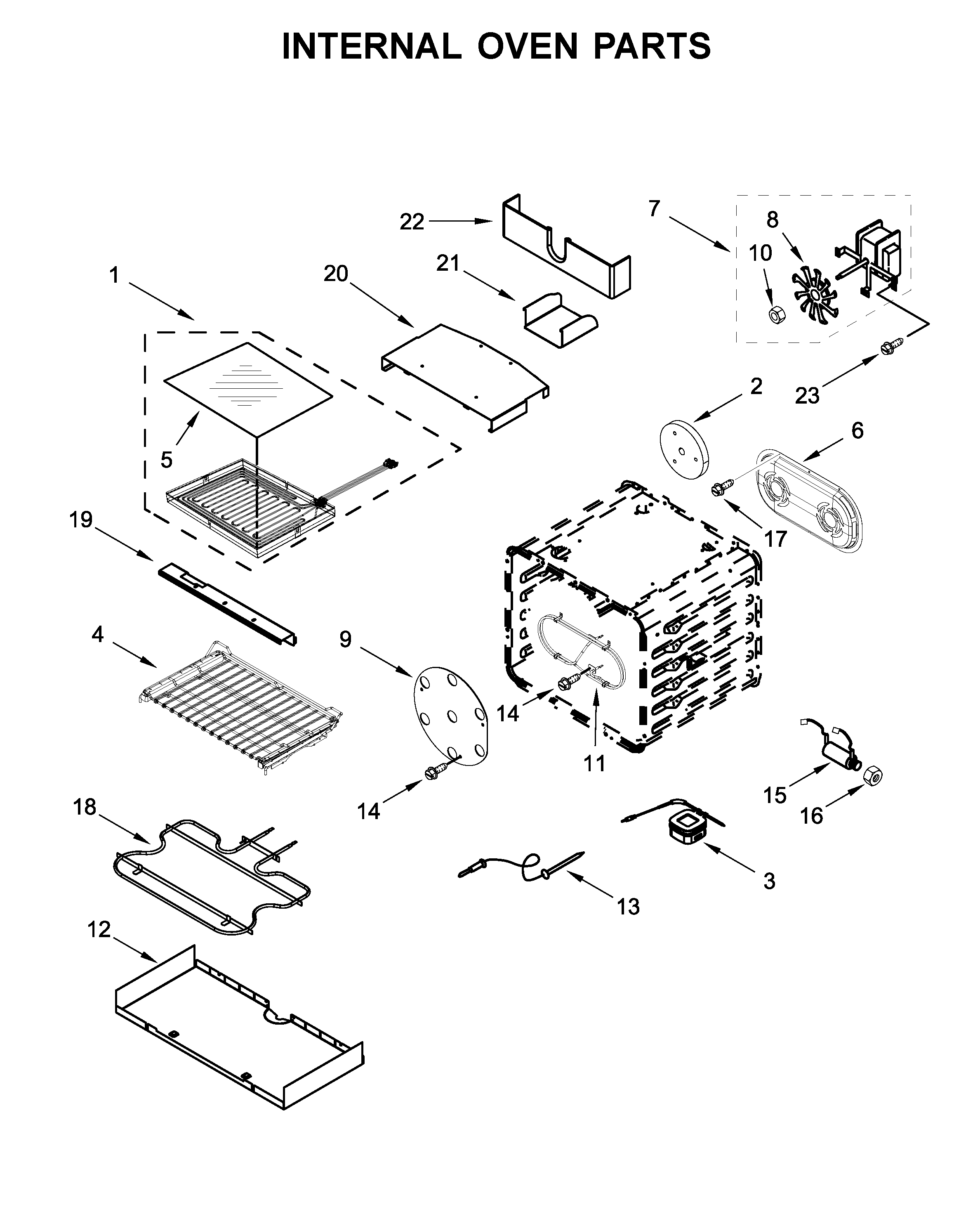 Internal oven parts