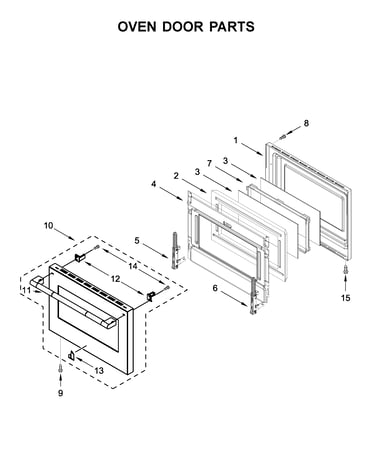 Oven door parts