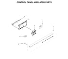 Maytag MDB8989SHK0 control panel and latch parts diagram