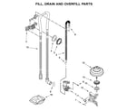 Maytag MDB7959SHK0 fill, drain and overfill parts diagram