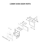Lower oven door parts