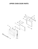 Upper oven door parts