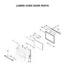 Lower oven door parts