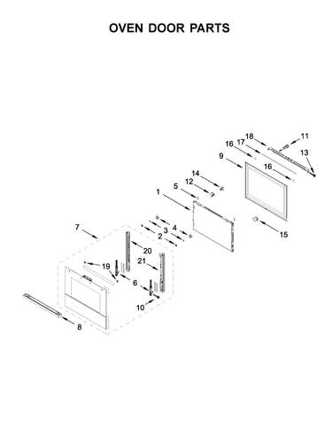 Oven door parts