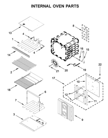 Internal oven parts