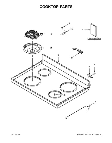 Cooktop parts