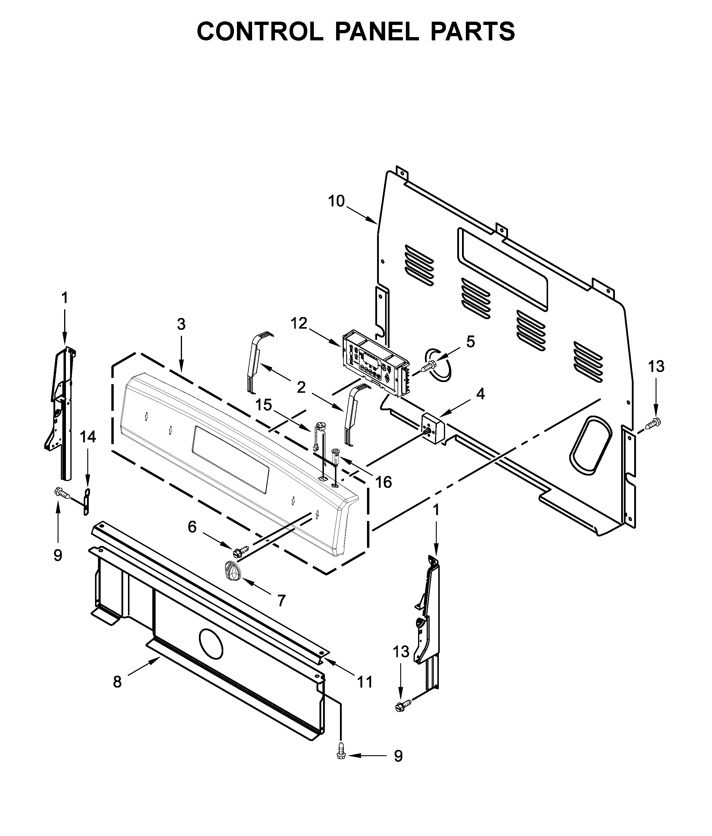 Control panel parts