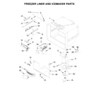 Jenn-Air JFC2290RTB02 freezer liner and icemaker parts diagram
