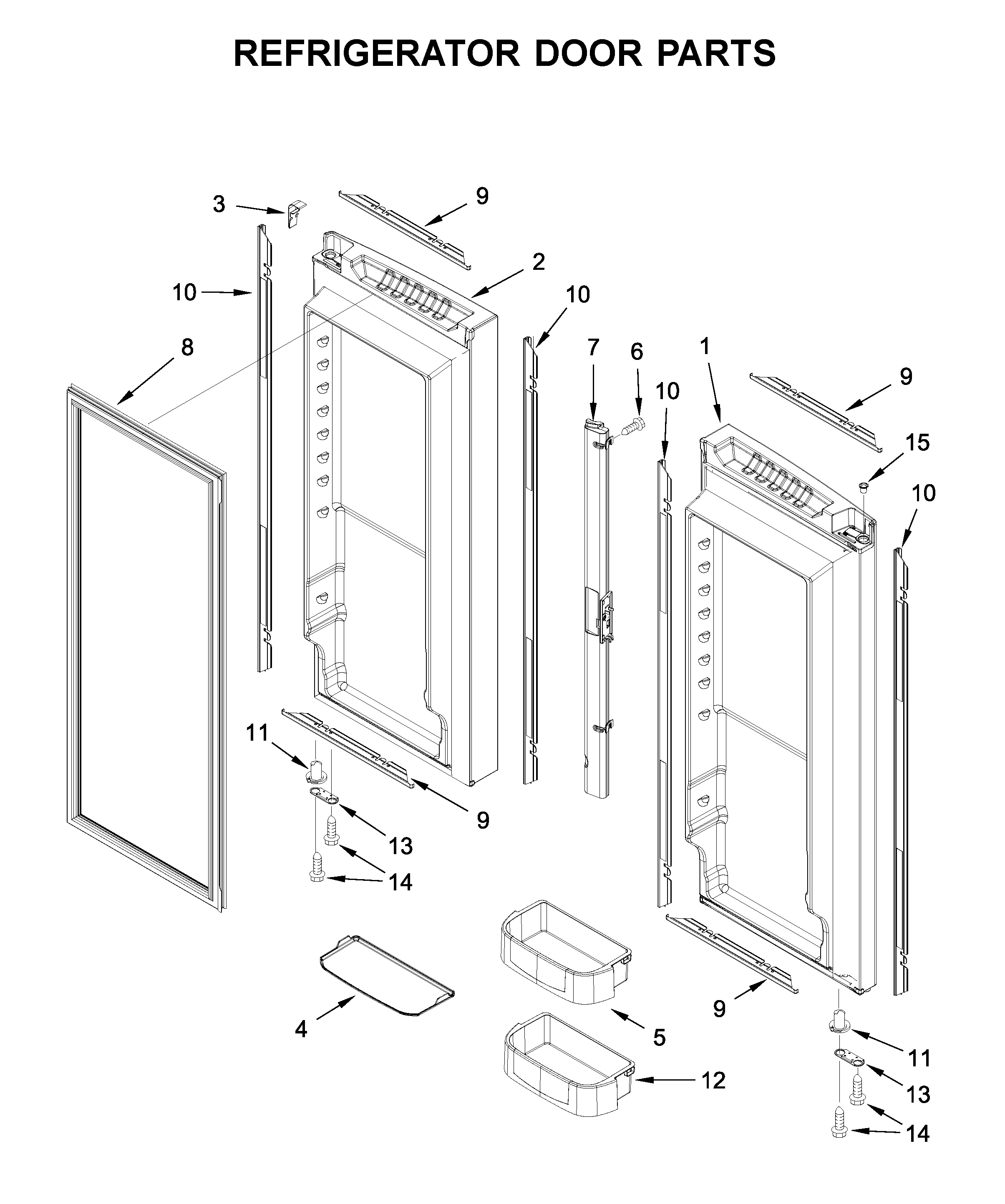 Refrigerator door parts