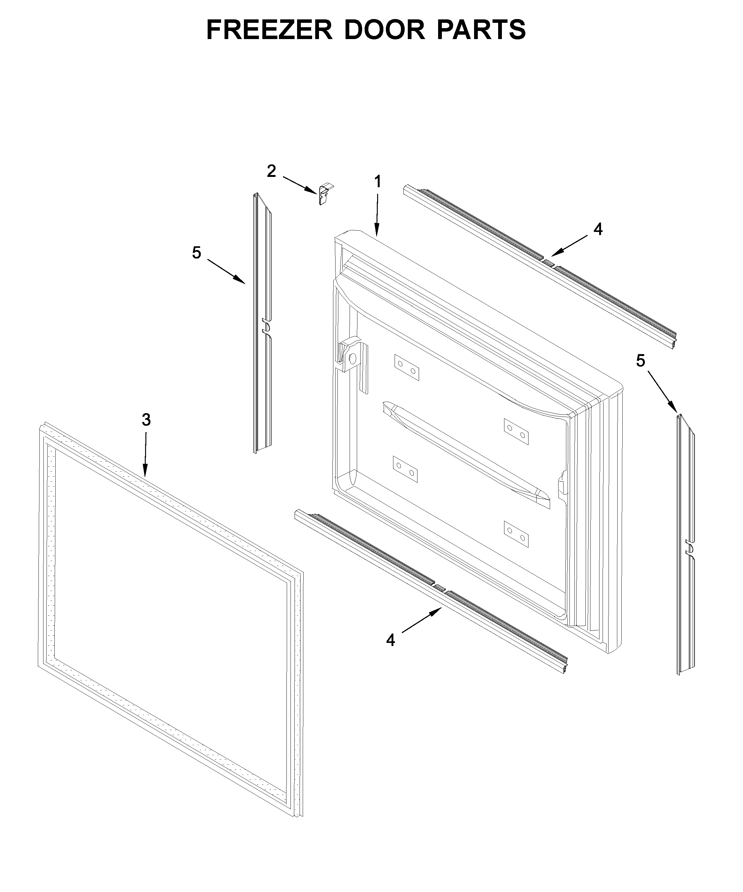 Freezer door parts