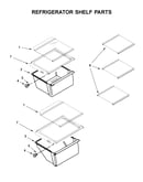 Refrigerator shelf parts