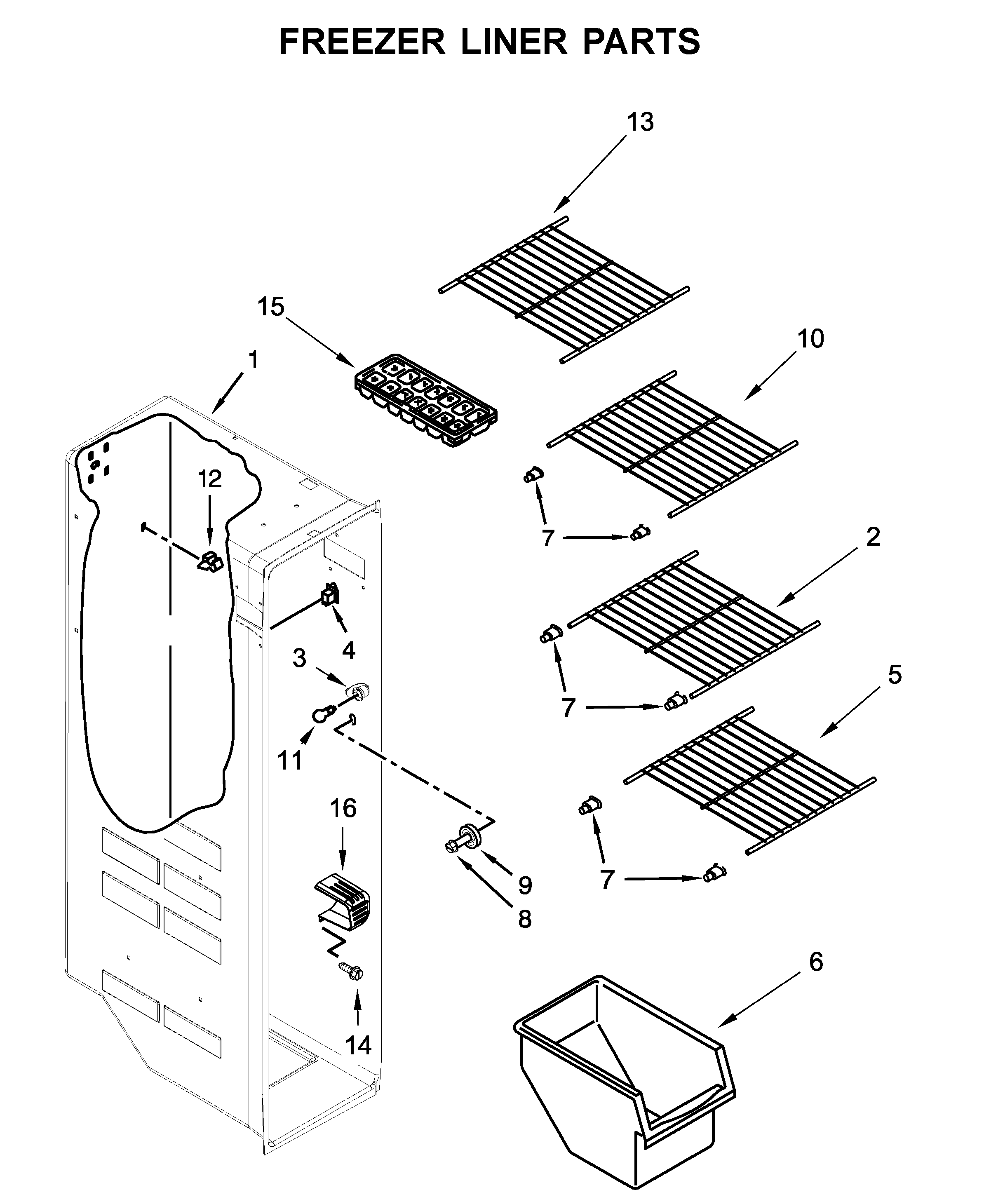 FREEZER LINER PARTS