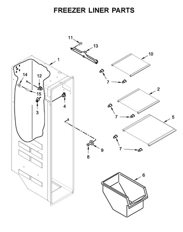Freezer liner parts