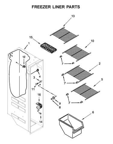 Freezer liner parts