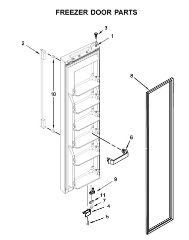 Freezer door parts