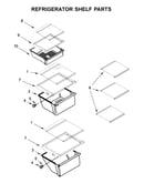Refrigerator shelf parts