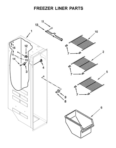 Freezer liner parts