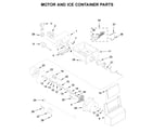 Whirlpool WRS331SDHB00 motor and ice container parts diagram