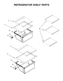 Refrigerator shelf parts