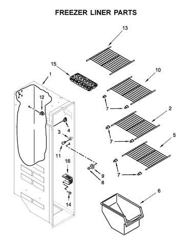 Freezer liner parts